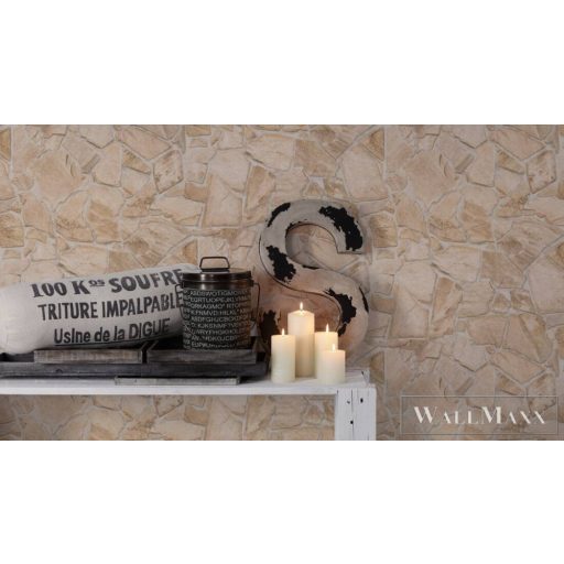 AS CREATION Elements II 38932-9 bézs terméskő térhatású tapéta