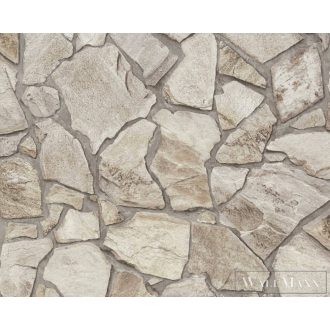   AS CREATION Elements II 38934-3 bézs terméskő térhatású tapéta