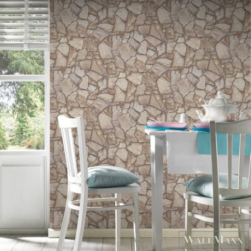 AS CREATION Elements II 38934-3 bézs terméskő térhatású tapéta