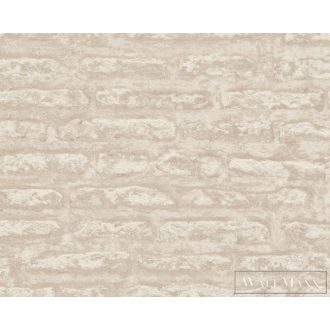   AS CREATION Attractive 2 39027-1 bézs tégla mintás grafikus tapéta