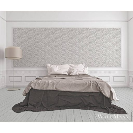 AS CREATION Attractive 2 39028-1 fekete-fehér levél mintás grafikus tapéta