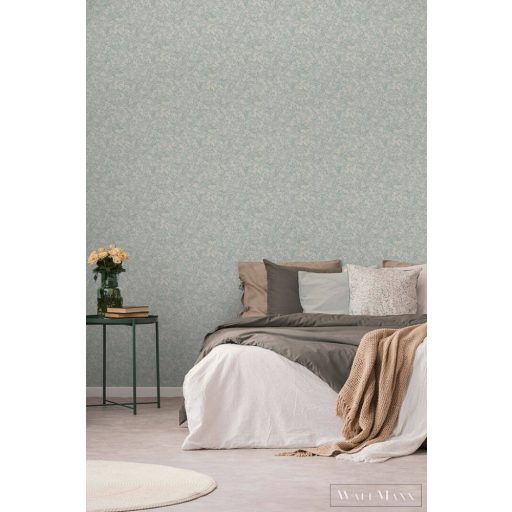 AS CREATION Attractive 2 39028-2 zöld levél mintás grafikus tapéta