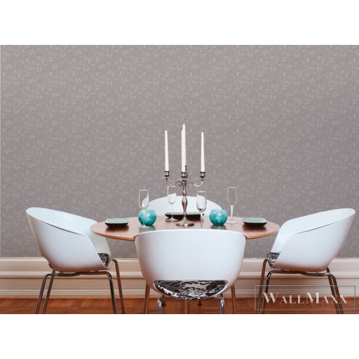 AS CREATION Attractive 2 39028-3 fekete-fehér levél mintás grafikus tapéta