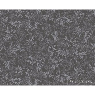   AS CREATION Attractive 2 39028-4 fekete-fehér levél mintás grafikus tapéta