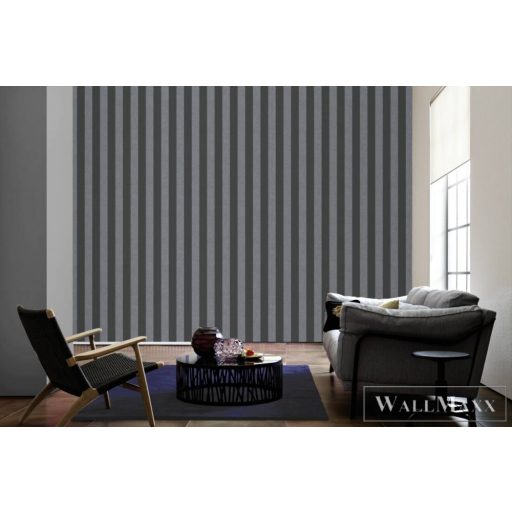 AS CREATION Attractive 2 39029-4 fekete-szürke csíkos elegáns tapéta