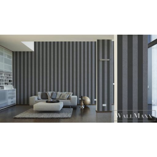 AS CREATION Attractive 2 39029-4 fekete-szürke csíkos elegáns tapéta