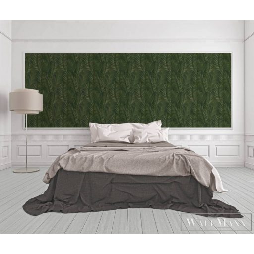 AS CREATION Attractive 2 39038-5 zöld levél mintás grafikus tapéta