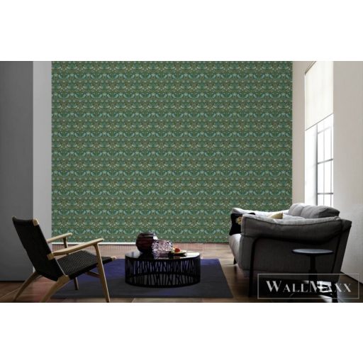 AS CREATION Art of Eden 39056-1 kék madár mintás barokk tapéta