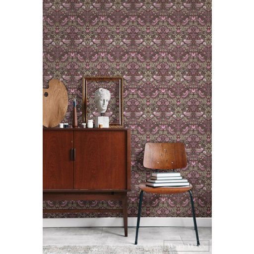 AS CREATION Art of Eden 39056-2 lila madár mintás barokk tapéta