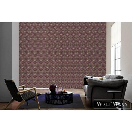 AS CREATION Art of Eden 39056-2 lila madár mintás barokk tapéta