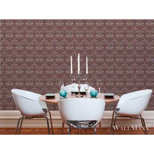 AS CREATION Art of Eden 39056-2 lila madár mintás barokk tapéta