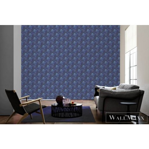 AS CREATION Art of Eden 39057-1 kék virágos barokk tapéta