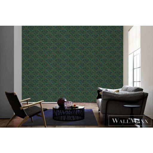 AS CREATION Art of Eden 39059-1 zöld virágos barokk tapéta