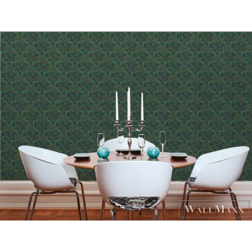 AS CREATION Art of Eden 39059-1 zöld virágos barokk tapéta