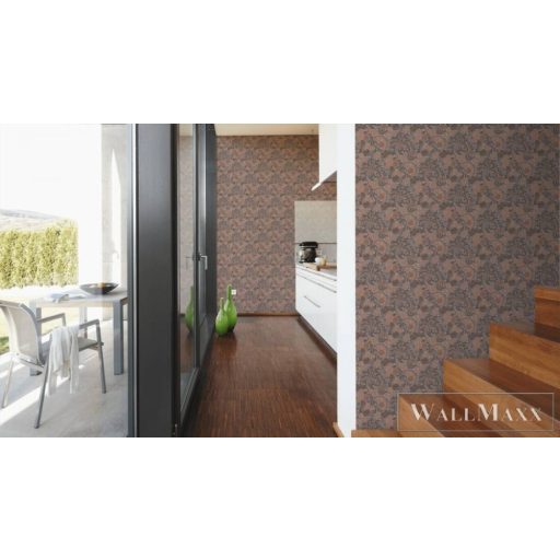 AS CREATION Art of Eden 39059-3 barna virágos barokk tapéta