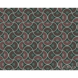   AS CREATION Art of Eden 39061-1 zöld grafikus barokk tapéta