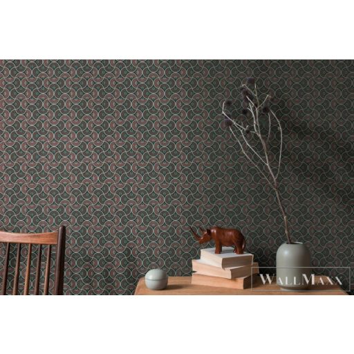 AS CREATION Art of Eden 39061-1 zöld grafikus barokk tapéta