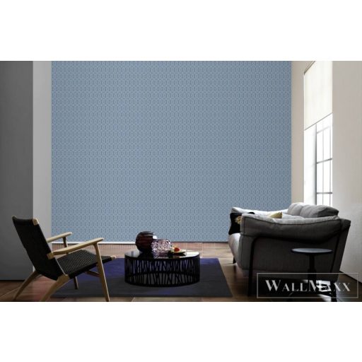 AS CREATION Art of Eden 39062-2 kék grafikus barokk tapéta