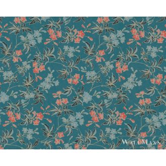   AS CREATION Art of Eden 39063-4 kék virágos elegáns tapéta