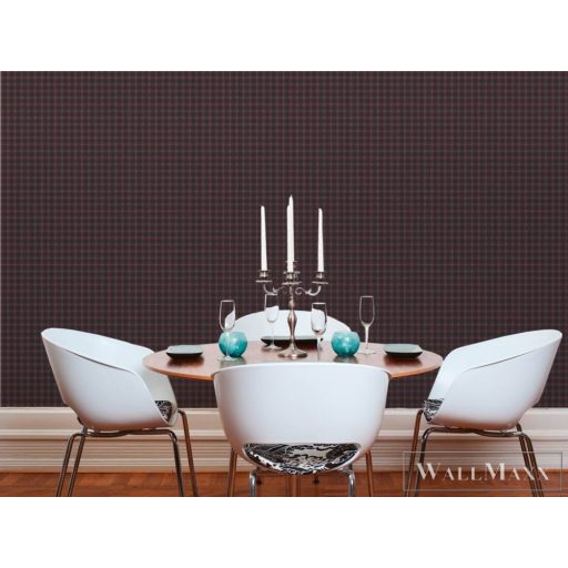 AS CREATION Art of Eden 39064-1 lila kockás klasszikus tapéta