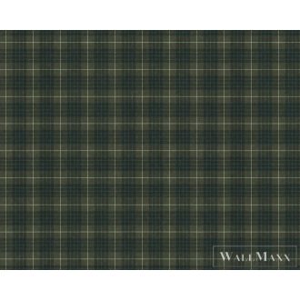   AS CREATION Art of Eden 39064-3 zöld kockás klasszikus tapéta