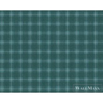   AS CREATION Art of Eden 39064-4 zöld kockás klasszikus tapéta