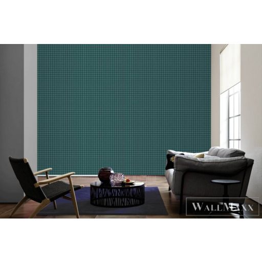 AS CREATION Art of Eden 39064-4 zöld kockás klasszikus tapéta