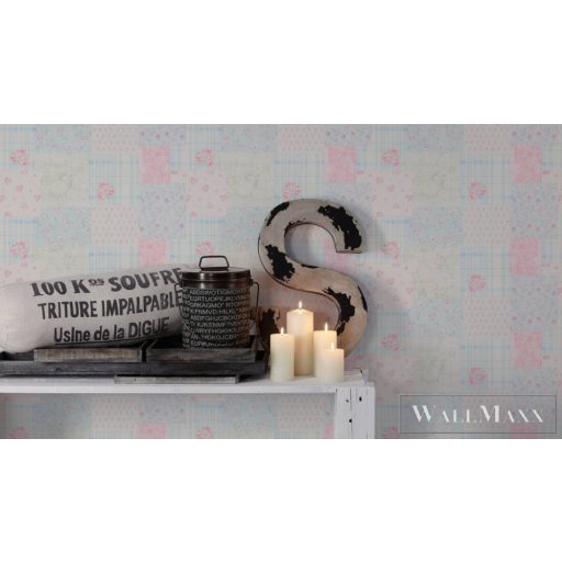 AS CREATION Maison Charme 39066-1 kék virág mintás modern tapéta