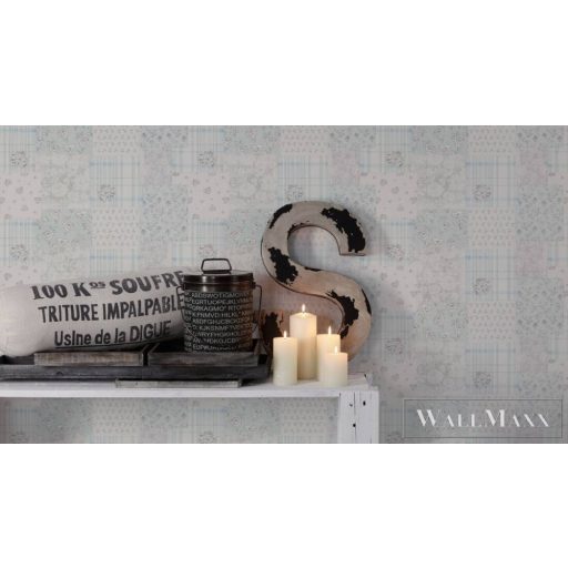 AS CREATION Maison Charme 39066-4 kék virág mintás modern tapéta