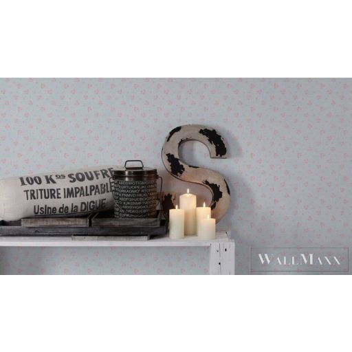 AS CREATION Maison Charme 39067-1 kék virág mintás klasszikus tapéta