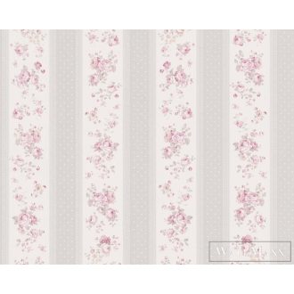   AS CREATION Maison Charme 39069-2 rózsaszín virág mintás klasszikus tapéta