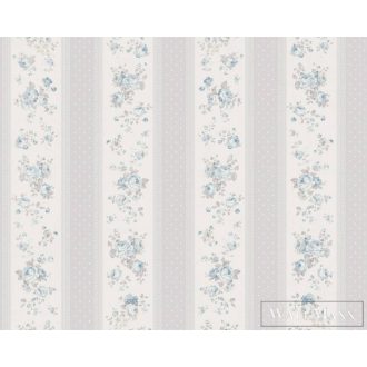   AS CREATION Maison Charme 39069-3 kék virág mintás klasszikus tapéta
