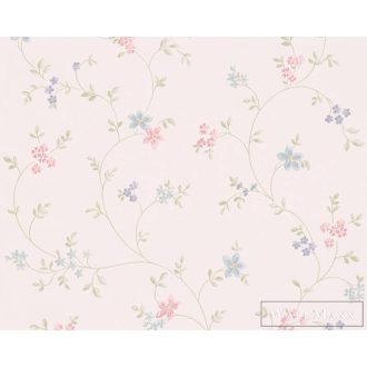   AS CREATION Maison Charme 39071-2 kék virág mintás klasszikus tapéta