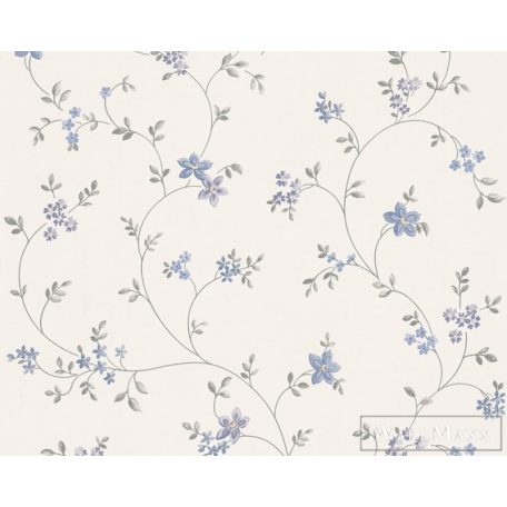 AS CREATION Maison Charme 39071-3 kék virág mintás klasszikus tapéta