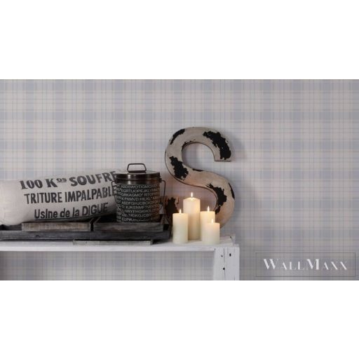 AS CREATION Maison Charme 39072-2 kék csíkos klasszikus tapéta