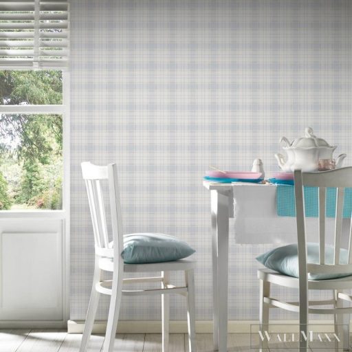 AS CREATION Maison Charme 39072-2 kék csíkos klasszikus tapéta