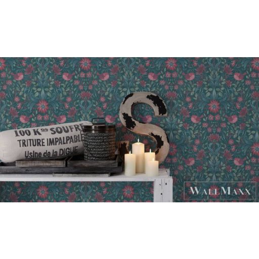 AS CREATION Maison Charme 39075-4 kék rigó mintás modern tapéta