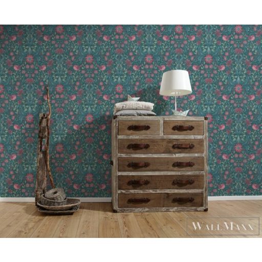AS CREATION Maison Charme 39075-4 kék rigó mintás modern tapéta