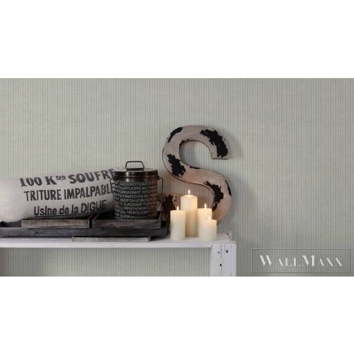 AS CREATION Maison Charme 39076-5 zöld csíkos klasszikus tapéta