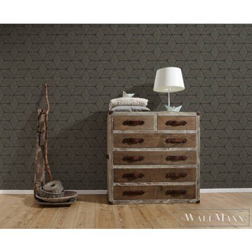 AS CREATION Antigua 39091-2 barna rattan mintás modern tapéta