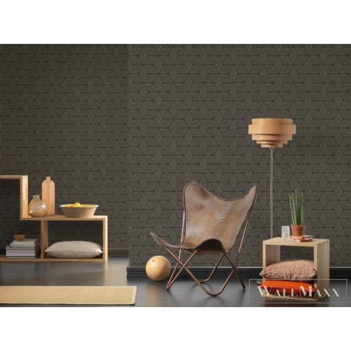 AS CREATION Antigua 39091-2 barna rattan mintás modern tapéta