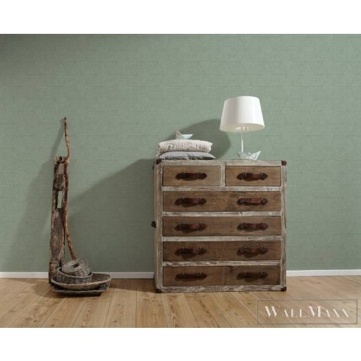 AS CREATION Antigua 39091-3 zöld rattan mintás modern tapéta