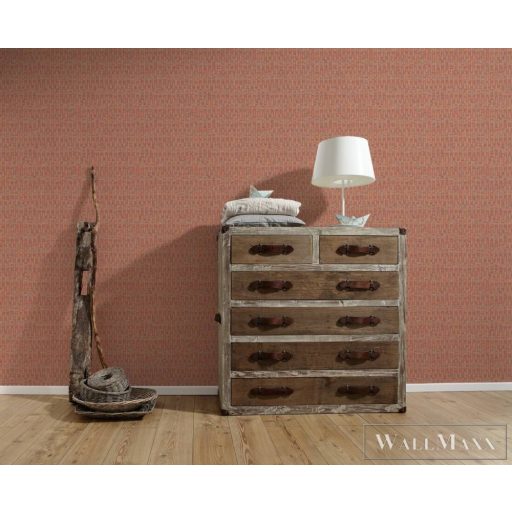 AS CREATION Antigua 39092-2 narancssárga mozaik mintás modern tapéta