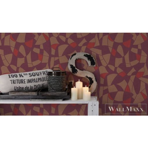 AS CREATION Antigua 39093-1 lila grafika mintás modern tapéta