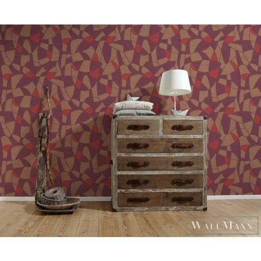 AS CREATION Antigua 39093-1 lila grafika mintás modern tapéta