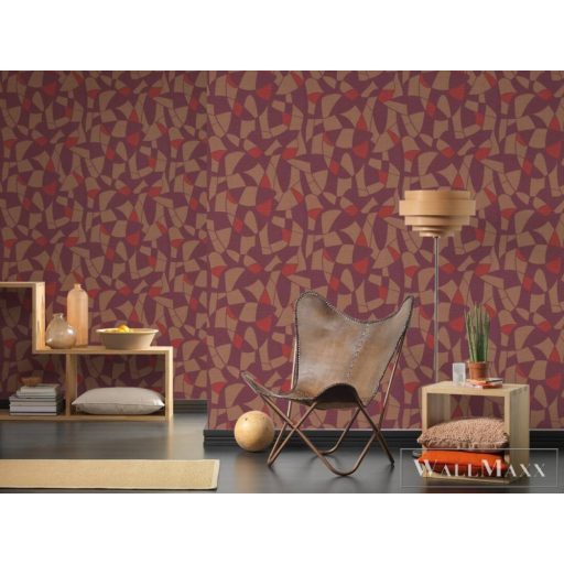 AS CREATION Antigua 39093-1 lila grafika mintás modern tapéta