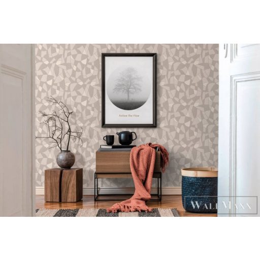 AS CREATION Antigua 39093-3 bézs grafika mintás modern tapéta