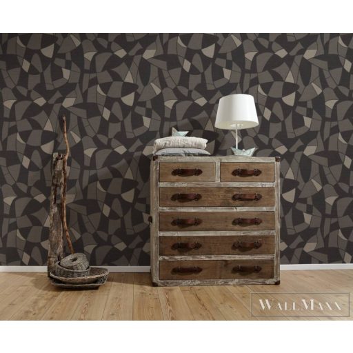 AS CREATION Antigua 39093-4 barna grafika mintás modern tapéta