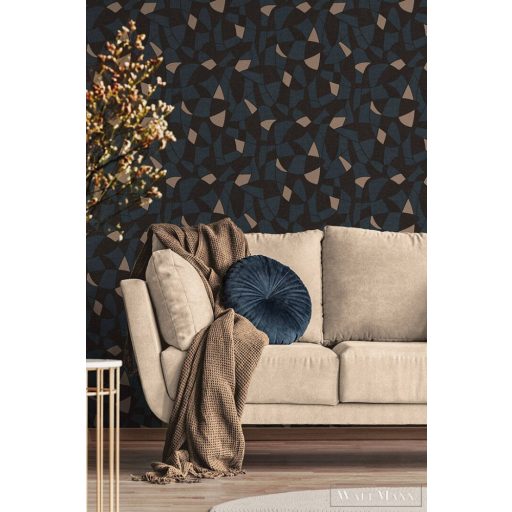 AS CREATION Antigua 39093-5 kék grafika mintás modern tapéta