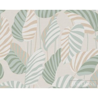  AS CREATION Antigua 39094-3 bézs levél mintás grafikus tapéta